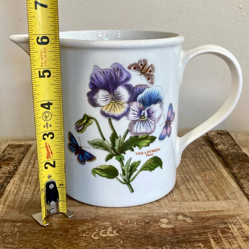 Portmeirion Ceramic Floral The Botanic Garden Pitcher Vase Made in Britain Jug